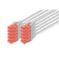 DIGITUS Câble LAN Cat 6-0,5m - 10 pièces - RJ45 Câble réseau - UTP Non Blindé - Compatible Cat-6A & Cat-5e - Gris