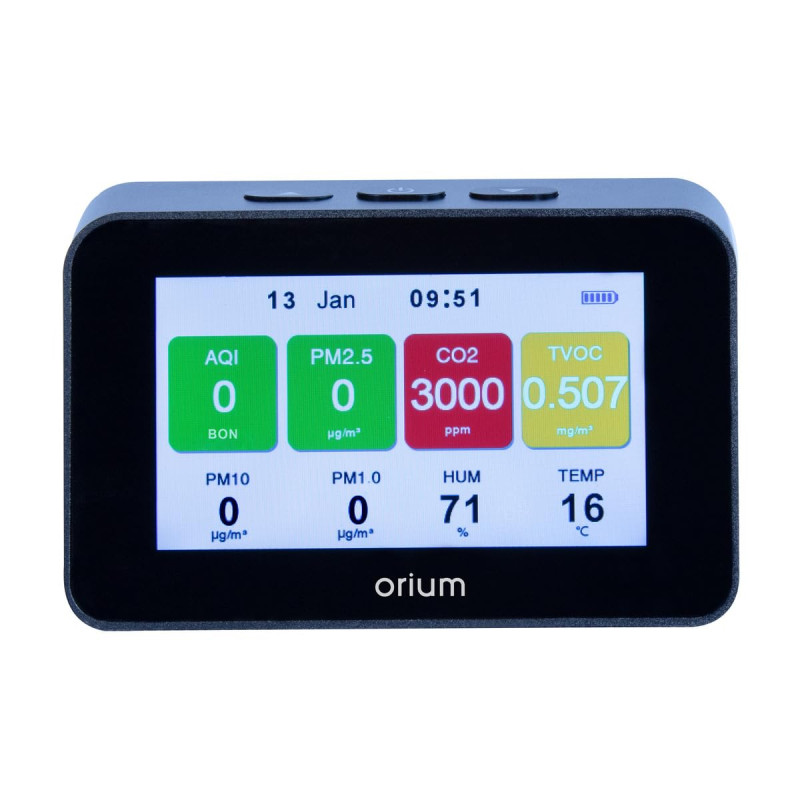Mesureur de qualité de l'air intérieur Quaelis 34, capteur de CO2 et polluants Mesureur de qualité de l'air intérieur Quaelis 34, capteur de CO2 et polluants