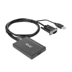 CLUB3D CAC-1720 Adaptateur VGA et USB Type A vers HDMI™ avec connecteur Pigtail M/B. 0,6 m 28 AWG