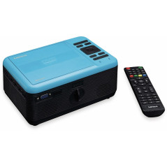 Lenco LPJ500 Vidéoprojecteur avec Lecteur DVD - Retroprojecteur Portable Full HD - Compatible Smartphone Bleutooth/USB/HDMI 2X /