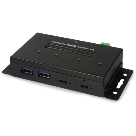 LogiLink Hub USB-C 3.1 4 Ports Combo Gen 2 Sortie Industrielle.