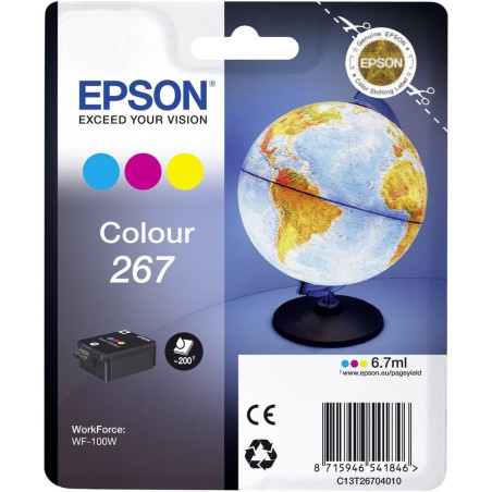 Epson C13T26704010 approprié pour WF100W Encre couleur 6, 7ml 200 Pages