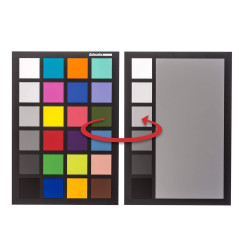 Datacolor SpyderCheckr24 - Carte couleur pour le calibrage des caméras avec 24 patchs couleur, Noir