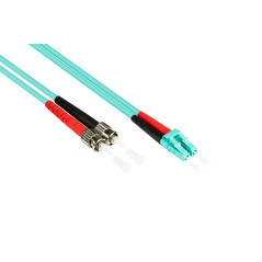 Good Connections LWL Câble patch duplex LC vers SC multimode 50/125" Bleu OM3 - Aqua/Türkis 1 m