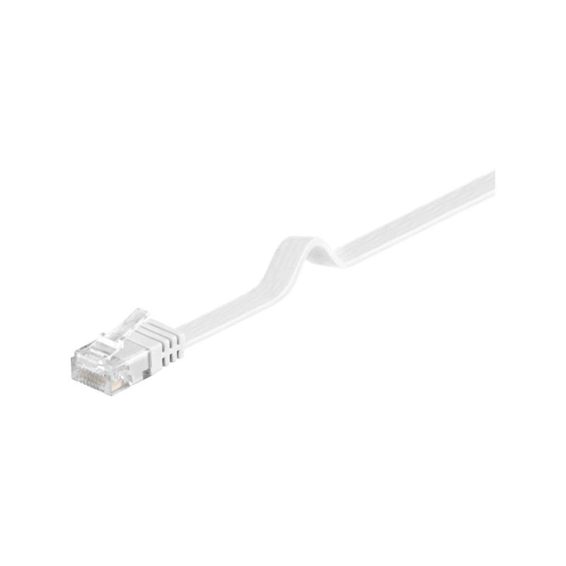 Goobay 93363 CAT 5e Câble de Liaison Plat, U/UTP, Blanc, 10m Longueur Goobay 93363 CAT 5e Câble de Liaison Plat, U/UTP, Blanc, 10m Longueur