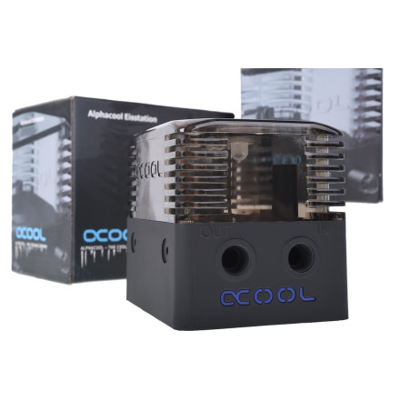 Alphacool Eisstation DDC Noir, Translucide - Réservoir de Refroidissement à Eau - 250 ml - Compatible avec Alphacool DDC-1T - 13