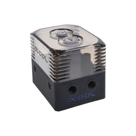 Alphacool Eisstation DDC Noir, Translucide - Réservoir de Refroidissement à Eau - 250 ml - Compatible avec Alphacool DDC-1T - 13