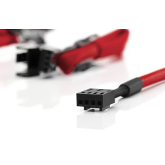 Noctua NA-SEC1 chromax.red, Câbles-Rallonges de Ventilation, 3/4 broches (30 cm, Rouge)