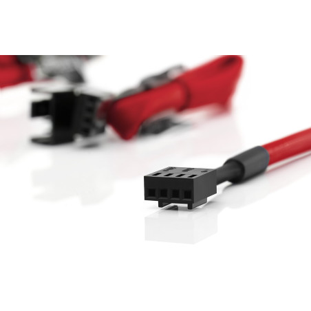 Noctua NA-SEC1 chromax.red, Câbles-Rallonges de Ventilation, 3/4 broches (30 cm, Rouge)