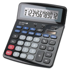 Olympia Tools 40184 Modèle 2504 Calculatrice Bureau Calculatrice financière, Noir/Bleu/Gris