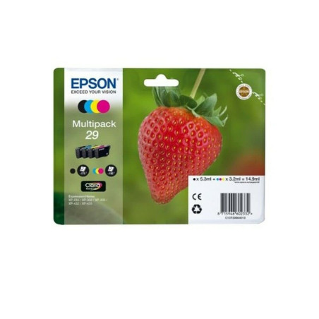 Epson Multipack 29 Fraise, Cartouches d'encre d'origine, 4 couleurs: Noir, Cyan, Magenta, Jaune, XP-235 XP-243 XP-245 XP-247 XP-
