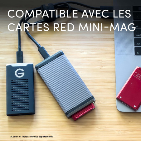SanDisk Professional Pro-Reader Red Mini-MAG Edition Lecteur de Cartes pour des Transferts Multimédias Ultra-Rapides