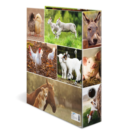 HERMA Classeur à levier Motif animaux de la ferme Dos 70 mm Dos 70 mm 1 classeur