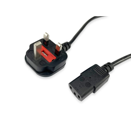 Equip Câble d'alimentation 2 m Noir IEC C13 vers BS1363 - Pour ordinateurs portables