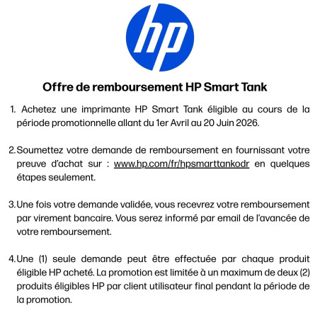 HP Smart Tank 7606, 28C03A, Imprimante Multifonction A4 avec réservoir d’Encre Rechargeable, Impression Couleur, Scanner, Photoc