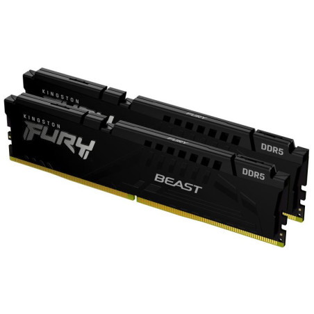 Kingston FURY Beast Noir DDR5 16Go (2x8Go) 5600MT/s CL40 DIMM Mémoire pour PC de Gamer Kit de 2 Intel XMP - KF556C40BBK2-16