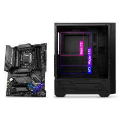 MSI MAG Forge 110R Boitier PC Gaming Moyen Tour Noir, 1x Ventilateur 120mm ARGB, Panneau Latéral en Verre Trempé, ATX, mATX, Min