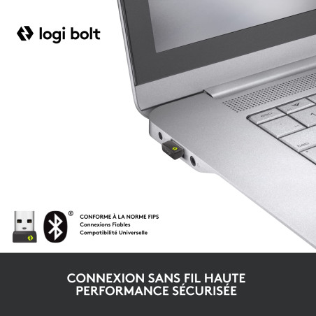 Logitech MX Keys Mini for Business - Clavier rétroéclairé sans Fil - Compact, récepteur USB Logi Bolt, rétroéclairé, Rechargeabl