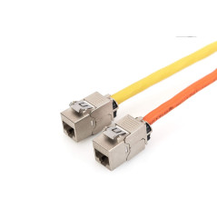 DIGITUS Module Keystone Cat-6A Blindé - 24 pièces - RJ45 - Compatible avec Le Design - 500 MHz 10GBase-T - Clip métallique - san