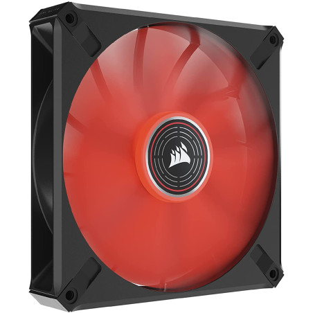 Corsair ML140 LED ELITE, 140 mm PWM Ventilateur à LED (Technologie CORSAIR AirGuide, Roulement à Lévitation Magnétique, Jusqu’à