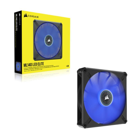 Ventilateur à LED bleues à lévitation magnétique CORSAIR ML140 LED ELITE 140 mm avec technologie AirGuide, vendu seul