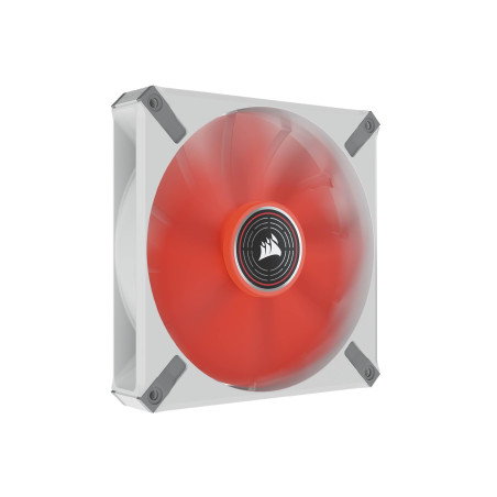 Corsair ML140 LED ELITE, 140 mm PWM Ventilateur à Rouge (Technologie CORSAIR AirGuide, Roulement à Lévitation Magnétique, Jusqu’