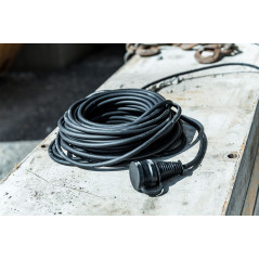 Brennenstuhl 1161420 Cordon prolongateur de qualité IP44 en Caoutchouc, Noir, 5 m