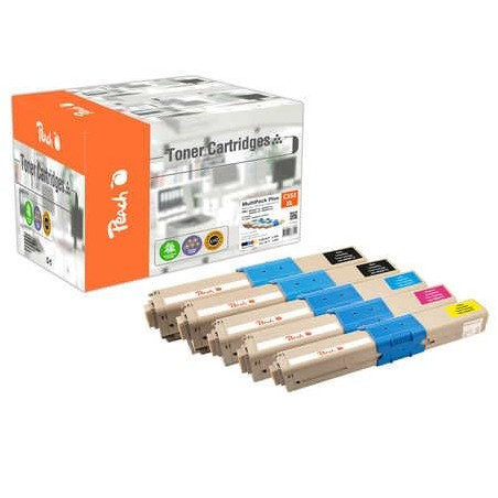Peach 112228 Cartouche de Toner 5 pièce(s) Compatible Noir, Cyan, Magenta, Jaune