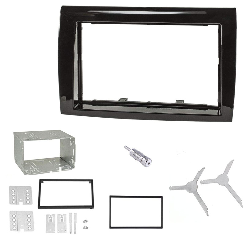Sound-way Kit Cadre de Radio pour autoradio 2 din pour Fiat Bravo avec Adaptateur antenne et clés Sound-way Kit Cadre de Radio pour autoradio 2 din pour Fiat Bravo avec Adaptateur antenne et clés