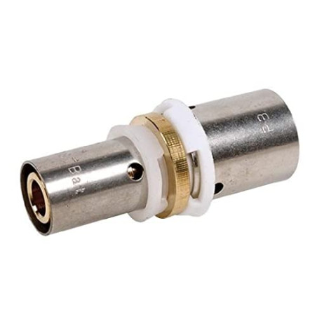 DIPRA - Raccord PER à sertir manchon réduit Ø12-16 mm - raccord droit réduit pour tube PER - plomberie