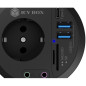 ICY BOX Table hub with SD/microSD Card Reader, 2X Type-A, USB-C, 2X 3.5 mm Audio ICY BOX Table hub with SD/microSD Card Reader, 2X Type-A, USB-C, 2X 3.5 mm Audio
