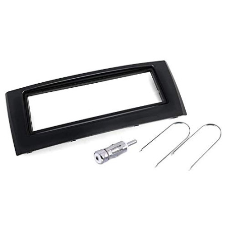 Sound-way Kit Montage Autoradio, Cadre Façade 1 DIN, Adaptateur Antenne, Clés Demontage Compatible avec Fiat Grande Punto