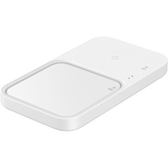 Samsung Chargeur Pad Induction sans Fil Duo 15W Blanc, Charge Rapide, Version FR ( Chargeur et câble non inclus)