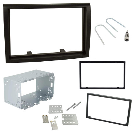 Sound-way Kit Montage Cadre de Radio Adaptateur Autoradio 2 DIN avec Entourage Compatible avec Fiat Ducato/Citroen Jumper/Peugeo