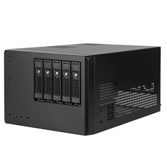 Silverstone Technology CS351, Châssis NAS Hautes Performances avec 5 Baies SAS-12G/SATA-6G échangeables à Chaud, SST-CS351 Noir