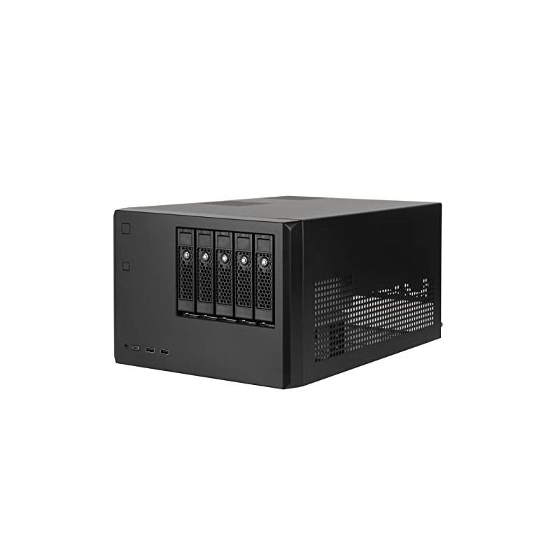 Silverstone Technology CS351, Châssis NAS Hautes Performances avec 5 Baies SAS-12G/SATA-6G échangeables à Chaud, SST-CS351 Noir Silverstone Technology CS351, Châssis NAS Hautes Performances avec 5 Baies SAS-12G/SATA-6G échangeables à Chaud, SST-CS351 Noir
