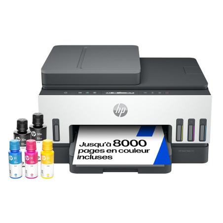HP Smart Tank 7006 Sans fil All-in-One Couleur Imprimante, Impression recto-verso, copieur, scanner