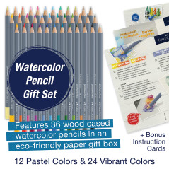 FABER-CASTELL 114639 - Crayon aquarelle Aqua Goldfaber, mine 3,3 mm, 36 pièces dans un coffret cadeau