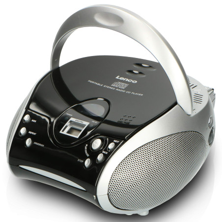 Lenco SCD-24 - Radio CD Enfant - Stéréo - Boombox - Tuner Radio FM - Ttel Storage - 2 x 1,5 W RMS Power - Alimentation Secteur e