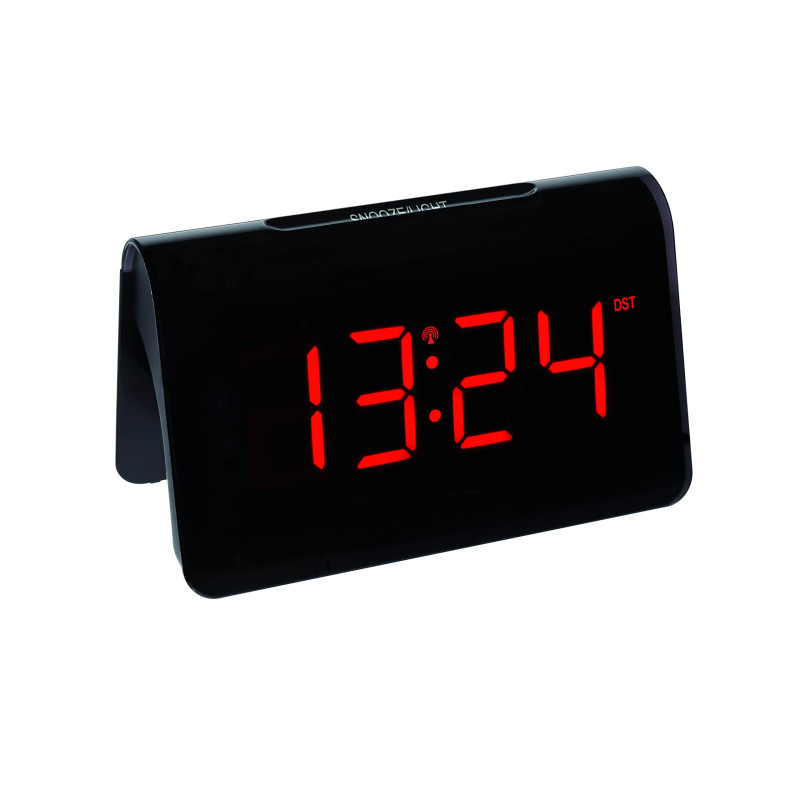 TFA Dostmann Icon Digitaler Funkwecker, 60.2543.05, Weckalarm mit individueller Snooze-Zeit, Morgenwecker mit 2 Helligkeitsstufe