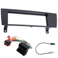 Kit de montage Autoradio, Façade cadre de radio 1 DIN, Adaptateur compatible avec BMW série 1/3 / X1 / Z4