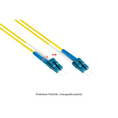 Good Connections Câble fibre optique OS2 - DUPLEX - Mâle LC vers SC - Monomode 9/125 - Polarité remplaçable - Câble fibre optiqu