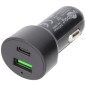 goobay KFZ USB 2P 48W USB-C PD+QC3.0 BK | 39908