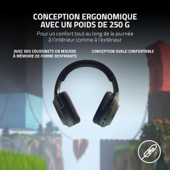 Razer Barracuda X - Casque Gaming sans Fil Multiplateforme (SmartSwitch Dual sans Fil, Design Ergonomique, TriForce 40mm, Microp