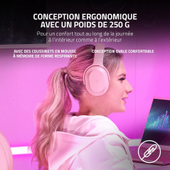 Razer Barracuda X - Casque Gaming sans Fil Multiplateforme (SmartSwitch Dual sans Fil, Design Ergonomique, Triforce 40mm, Microp