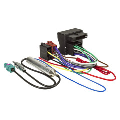Sound-way Câble Adaptateur ISO Autoradio, Antenne fakra compatible avec Citroen, Peugeot