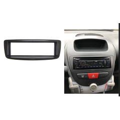 Sound Way Kit Montage Autoradio, Cadre Façade 1 DIN, Adaptateur Antenne Compatible avec Citroen C1, Toyota Aygo, Peugeot 107