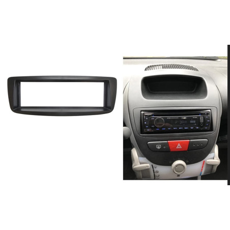 Sound Way Kit Montage Autoradio, Cadre Façade 1 DIN, Adaptateur Antenne Compatible avec Citroen C1, Toyota Aygo, Peugeot 107