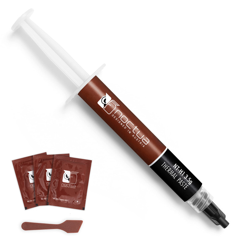 Noctua NT-H1 3,5 g SW Edition, Pâte Thermique pour Systèmes Informatiques avec Spatule et Lingettes de Nettoyage Noctua NT-H1 3,5 g SW Edition, Pâte Thermique pour Systèmes Informatiques avec Spatule et Lingettes de Nettoyage