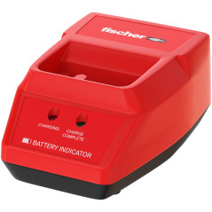 fischer 553414 Chargeur de Batterie FGC 100-BC (EU), Rouge